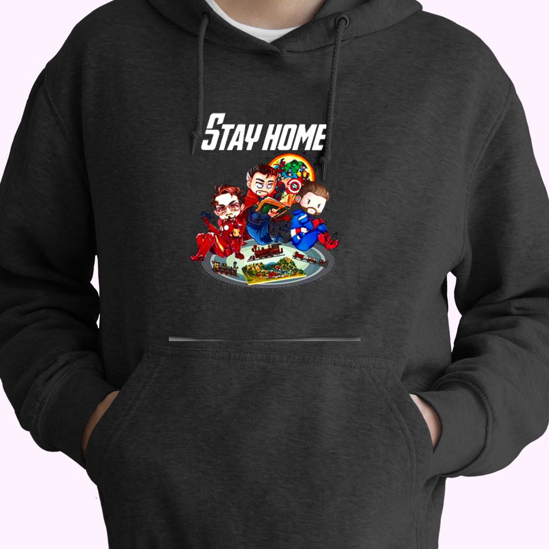 Avengers Stay Home Essential Hoodie Avengers Stay Home Essential Hoodie
