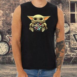 Baby Yoda Playing Darts Classic Tank Top Style 3