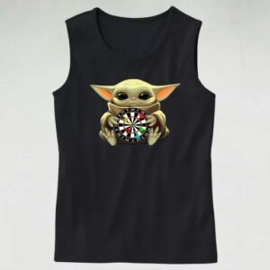 Baby Yoda Playing Darts Classic Tank Top Style 4
