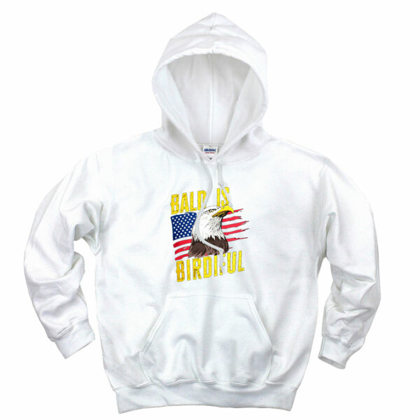 Bald Is Beautiful 4th Of July Aesthetic Graphic Hoodie