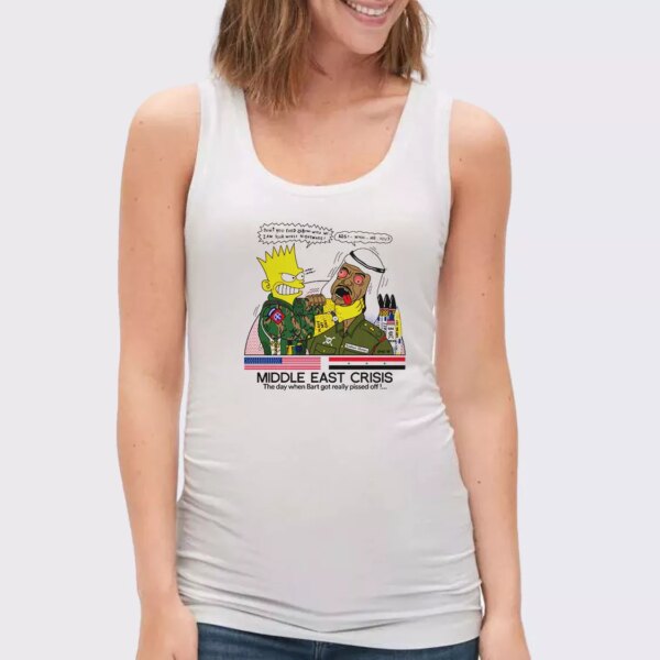 Bart Middle East Crisis Simpsons Summer Tank Top