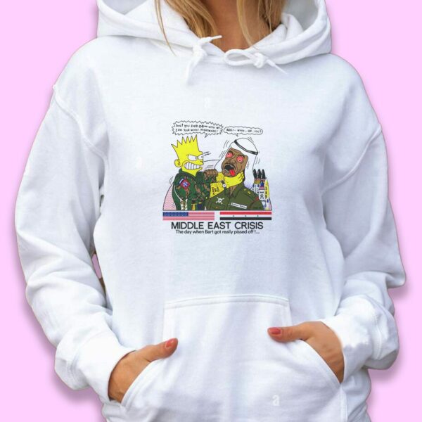 Bart Middle East Crisis Simpsons Trendy Hoodie