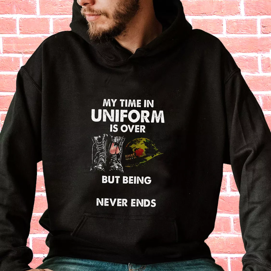 Being A Veteran Never Ends Old Hoodie Veterans Day Being A Veteran Never Ends Old Hoodie Veterans Day