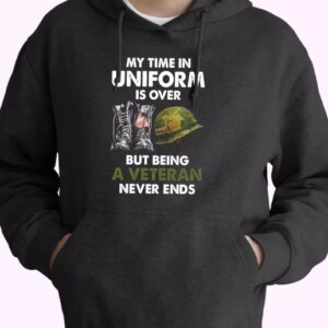 Being A Veteran Never Ends Old Hoodie Veterans Day 4