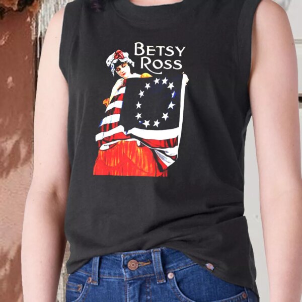Betsy Ross American Flag 1776 Art Army Tank Top