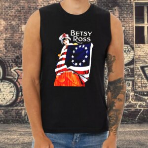 Betsy Ross American Flag 1776 Art Army Tank Top 3