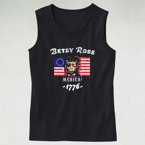 Betsy Ross American Victory 1776 Abraham Lincoln Army Tank Top