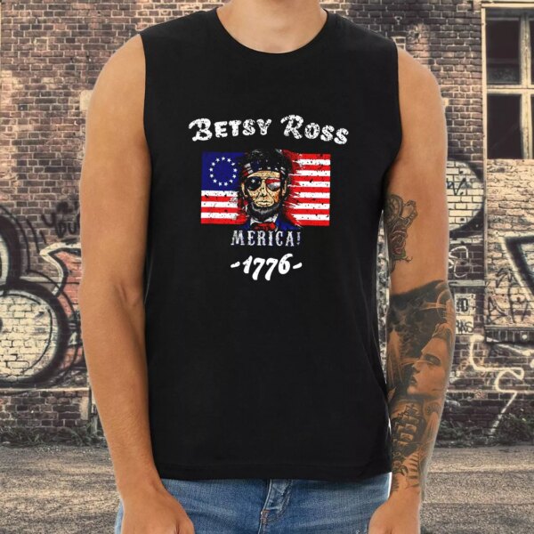 Betsy Ross American Victory 1776 Abraham Lincoln Army Tank Top