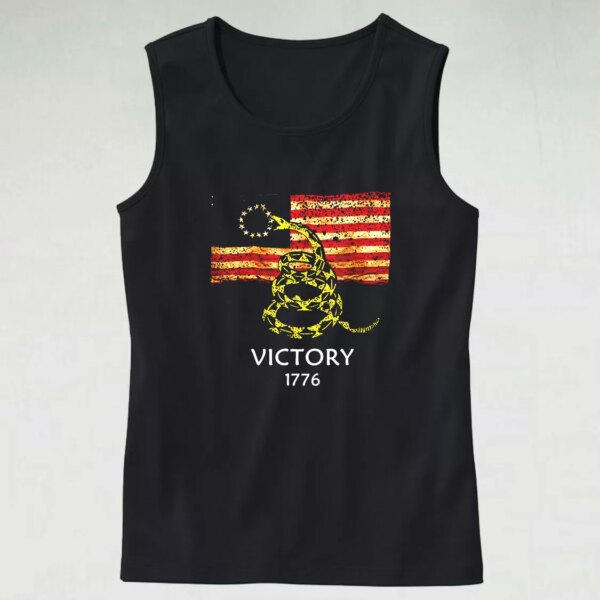 Betsy Ross Flag American Victory 1776 Army Tank Top