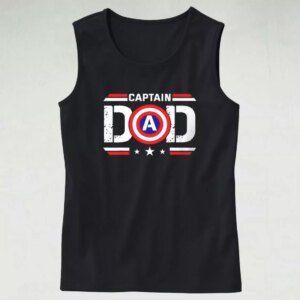 Captain Dad Superhero Dad Gym Tank Top