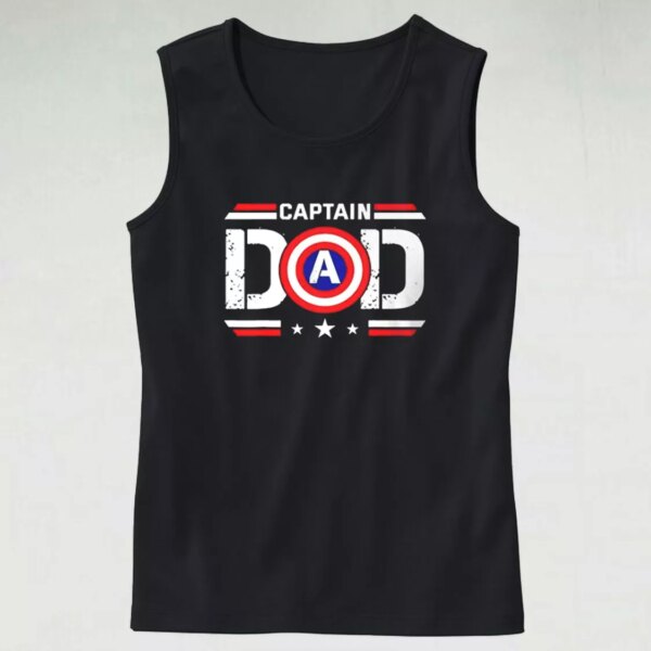 Captain Dad Superhero Dad Gym Tank Top
