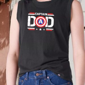 Captain Dad Superhero Dad Gym Tank Top