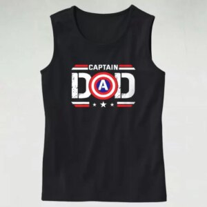 Captain Dad Superhero Dad Gym Tank Top 4