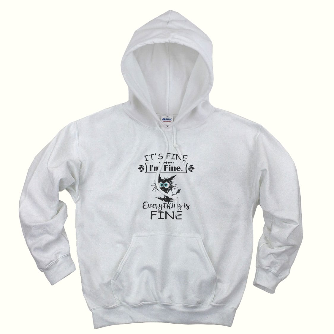 Cat It's Fine I'm Fine Everything Is Fine Trendy Hoodie Cat It's Fine I'm Fine Everything Is Fine Trendy Hoodie