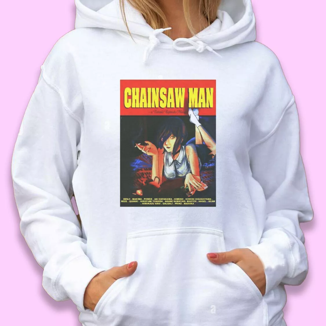 Chainsaw Man Pulp Fiction Thanksgiving Hoodie Chainsaw Man Pulp Fiction Thanksgiving Hoodie