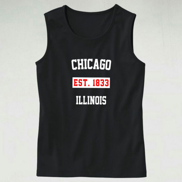 Chicago Est 1833 Illinois Tank Top