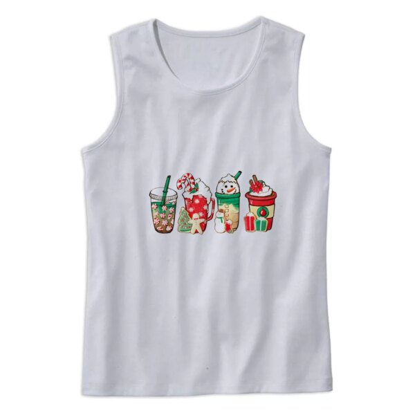 Christmas Snowman Latte Coffee Lover Gym Christmas Tank Top