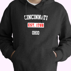 Cincinnati Est 1788 Ohio Vintage Hoodie