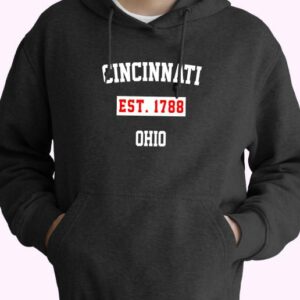 Cincinnati Est 1788 Ohio Vintage Hoodie 4