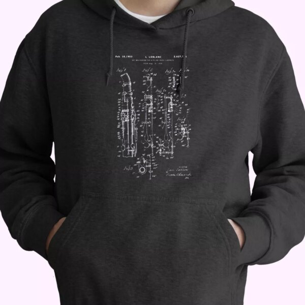 Clarinet Patent Fashionable Hoodie