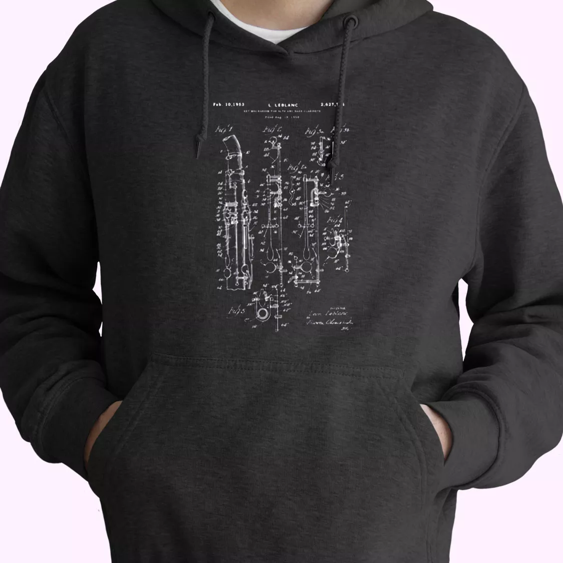 Clarinet Patent Fashionable Hoodie Clarinet Patent Fashionable Hoodie