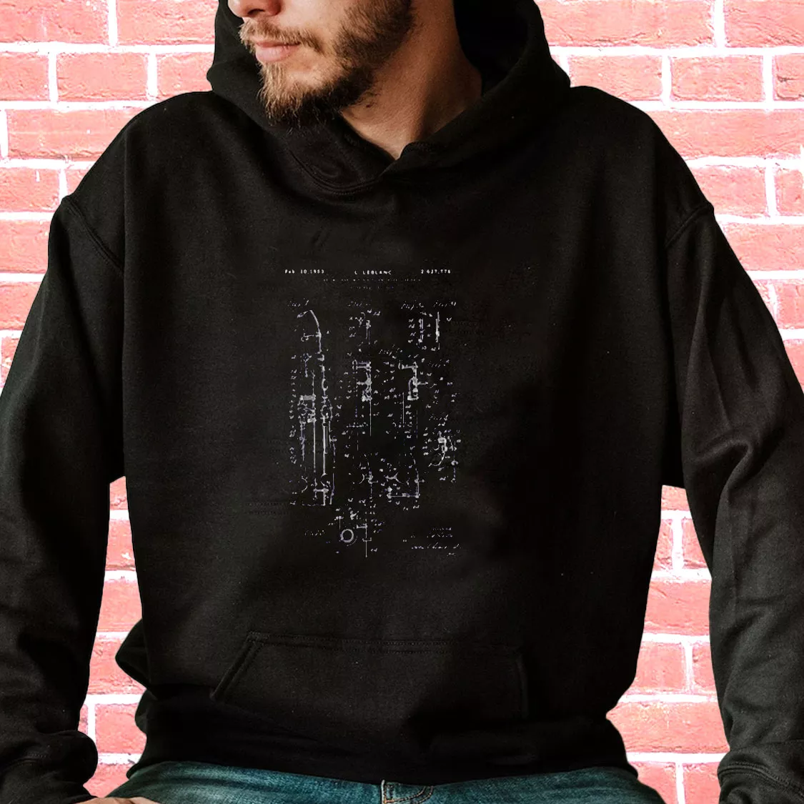 Clarinet Patent Fashionable Hoodie Clarinet Patent Fashionable Hoodie