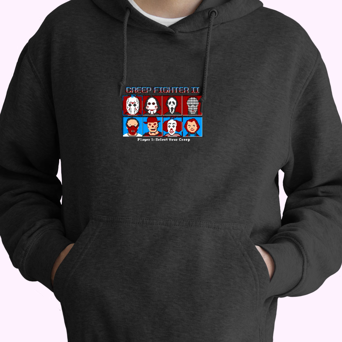Creep Fighters 2 Select Your Creep 8bits Horror Killers Essential Hoodie Creep Fighters 2 Select Your Creep 8bits Horror Killers Essential Hoodie