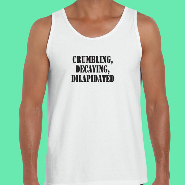 Crumbling Decaying Dilapidated Recession Quote Tank Top