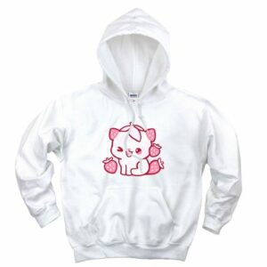 Cute Strawberry Cat Cute Hoodie