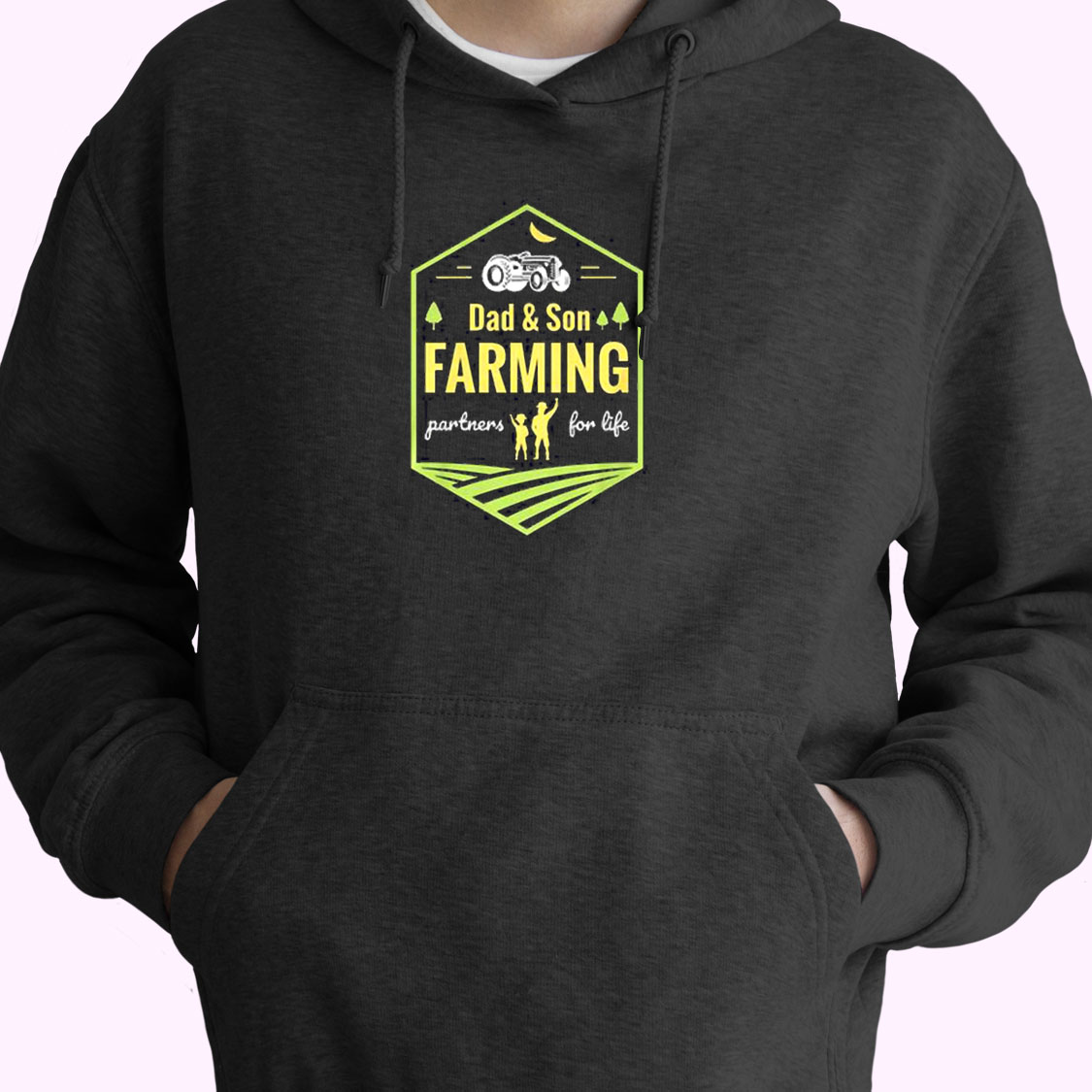 Dad And Son Farming Partners For Life Farming Essential Hoodie Dad And Son Farming Partners For Life Farming Essential Hoodie