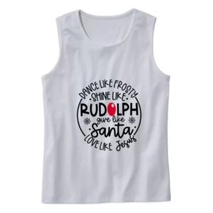 Dance Like Frosty Shine Like Rudolph Give Like Santa Gym Christmas Tank Top 4