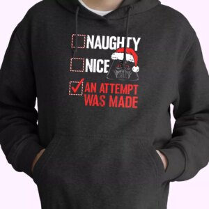 Darth Vader Naughty or Nice Checklist Hoodie Xmas Outfits