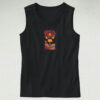 David Bowie Retro Orange Ziggy Stardust Tank Top Design