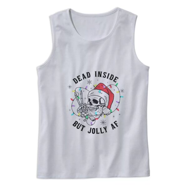 Dead Inside But Jolly Af Gym Christmas Tank Top