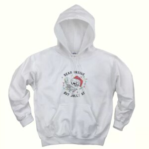 Dead Inside But Jolly Af Ugly Christmas Hoodie 4