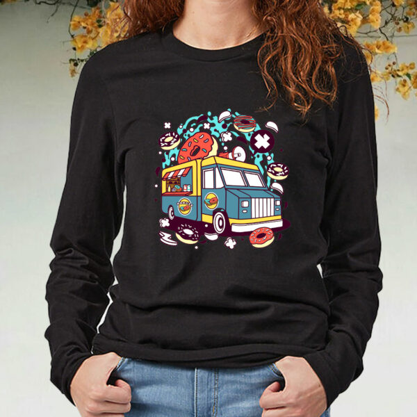Donut Van Funny Long Sleeve T shirt