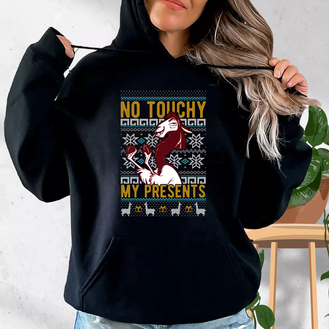 Emperor's New Groove Kuzco No Touchy Hoodie Xmas Outfits Emperor's New Groove Kuzco No Touchy Hoodie Xmas Outfits