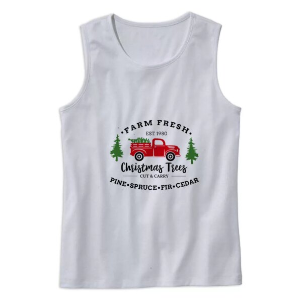 Farm Fresh Christmas Trees Truck Gym Christmas Tank Top