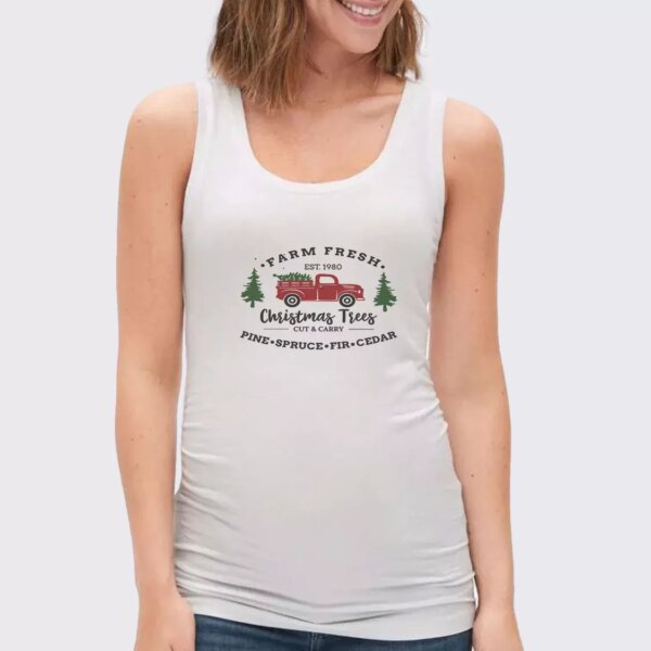 Farm Fresh Christmas Trees Truck Gym Christmas Tank Top