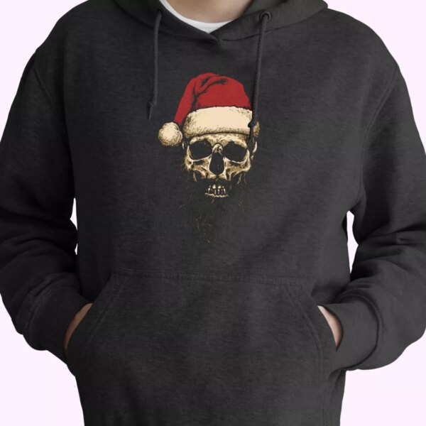 Father Christmas Santa Skull Hoodie Xmas Outfits
