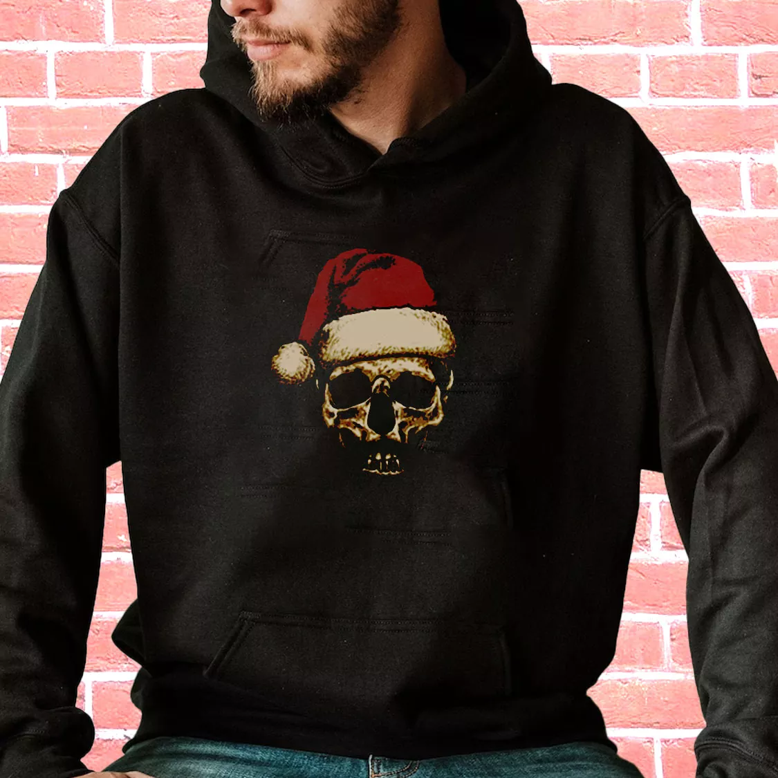 Father Christmas Santa Skull Hoodie Xmas Outfits Father Christmas Santa Skull Hoodie Xmas Outfits