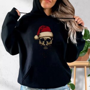 Father Christmas Santa Skull Hoodie Xmas Outfits 3