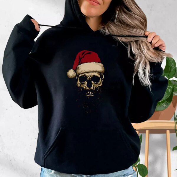 Father Christmas Santa Skull Hoodie Xmas Outfits