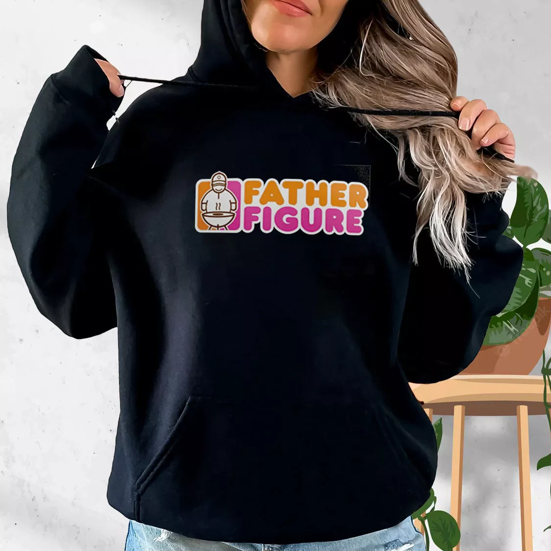 Father Figure Dunkin Donuts Style Hoodie Father Day Gift Father Figure Dunkin Donuts Style Hoodie Father Day Gift