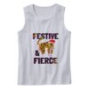 Festive And Fierce Gym Christmas Tank Top
