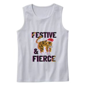 Festive And Fierce Gym Christmas Tank Top 4