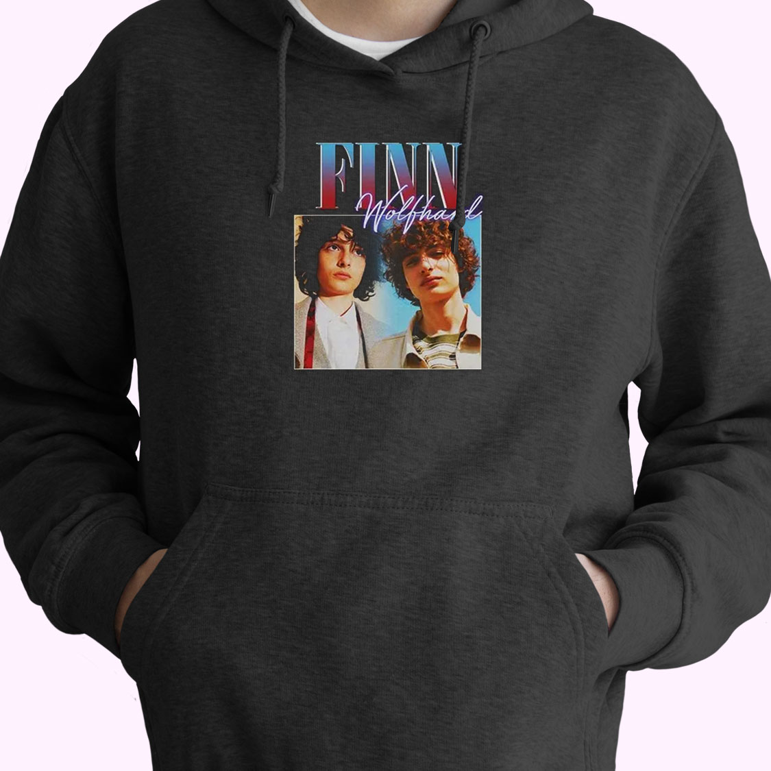 Finn Wolfhard Vintage Black Rapp Hoodie Design Finn Wolfhard Vintage Black Rapp Hoodie Design