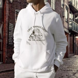 First Things First Im The Realest Santa Ugly Christmas Hoodie 3