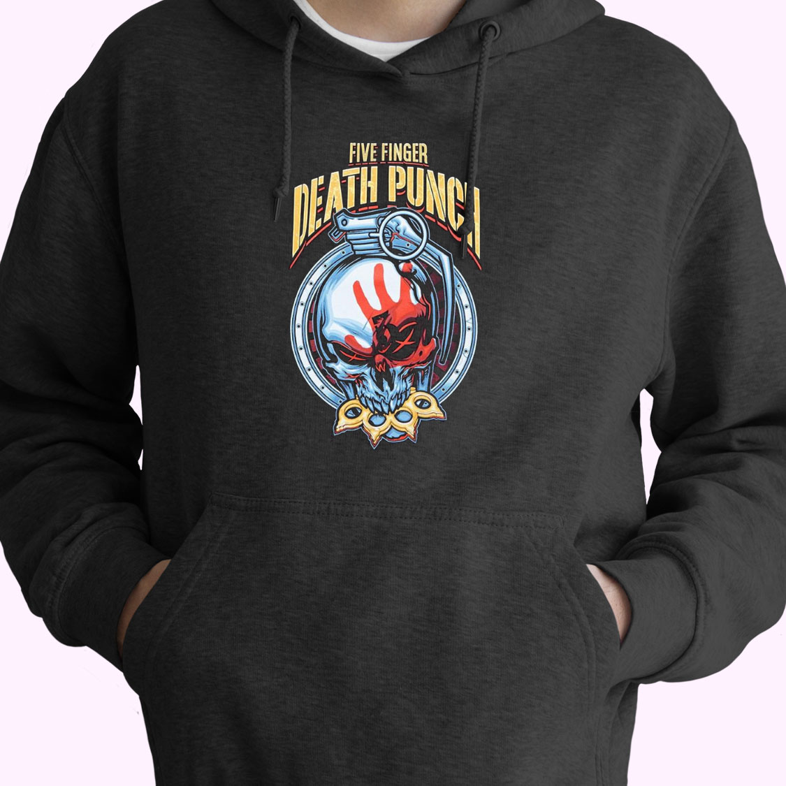 Five Finger Death Punch Skull Grenade Hoodie Design Five Finger Death Punch Skull Grenade Hoodie Design
