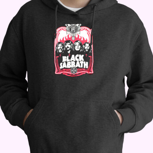 Flames Black Sabbath Essential Hoodie Flames Black Sabbath Essential Hoodie